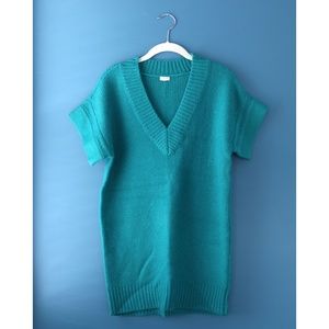 JCrew Teal Tunic Sweater